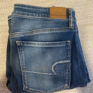American Eagle Super High Waist jegging with button fly